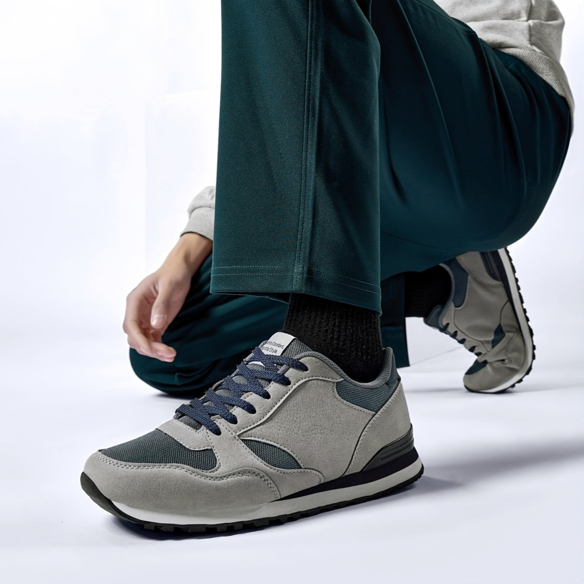 Herren Retro Lauf-Sneaker – Schnürschuhe