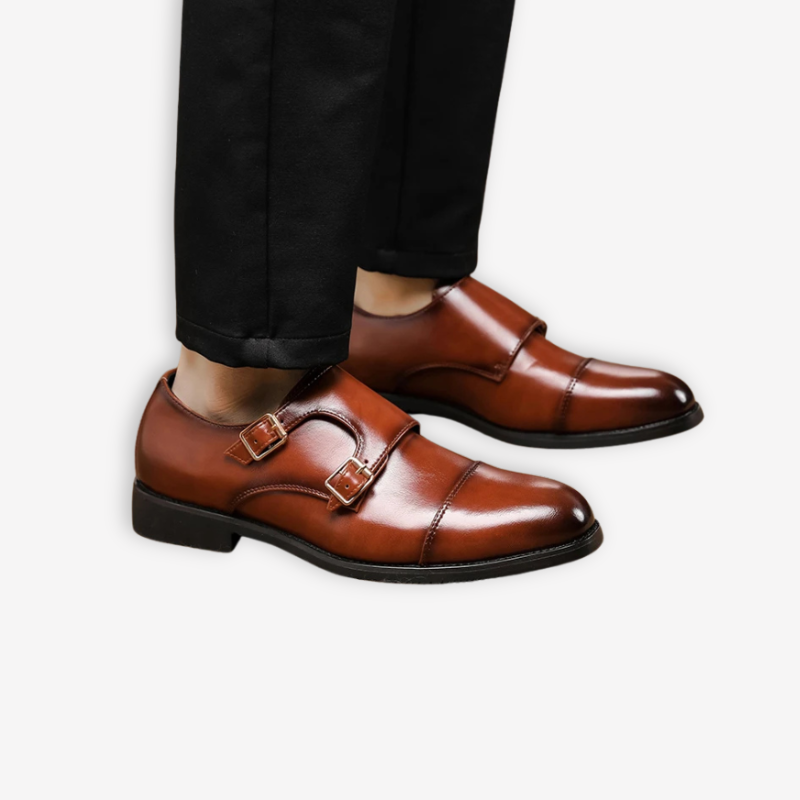 Herren Doppelschnallenschuhe – Klassisches Formelles Design