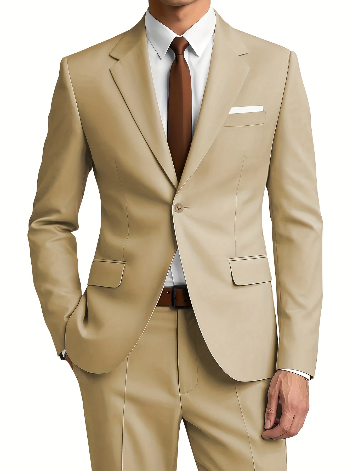 Herren Zweiteiliger Anzug – Taillierter Slim Fit