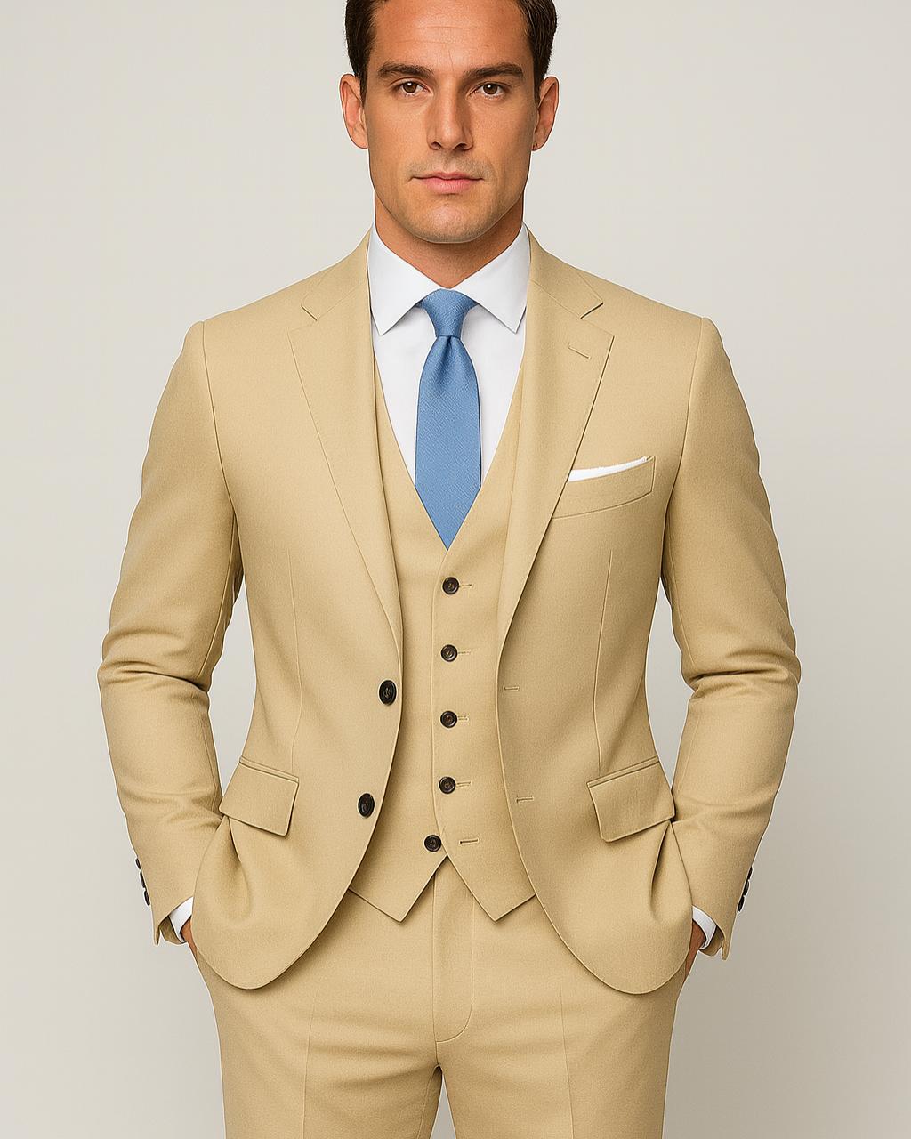 Herren Dreiteiliger Anzug – Moderner Slim Fit