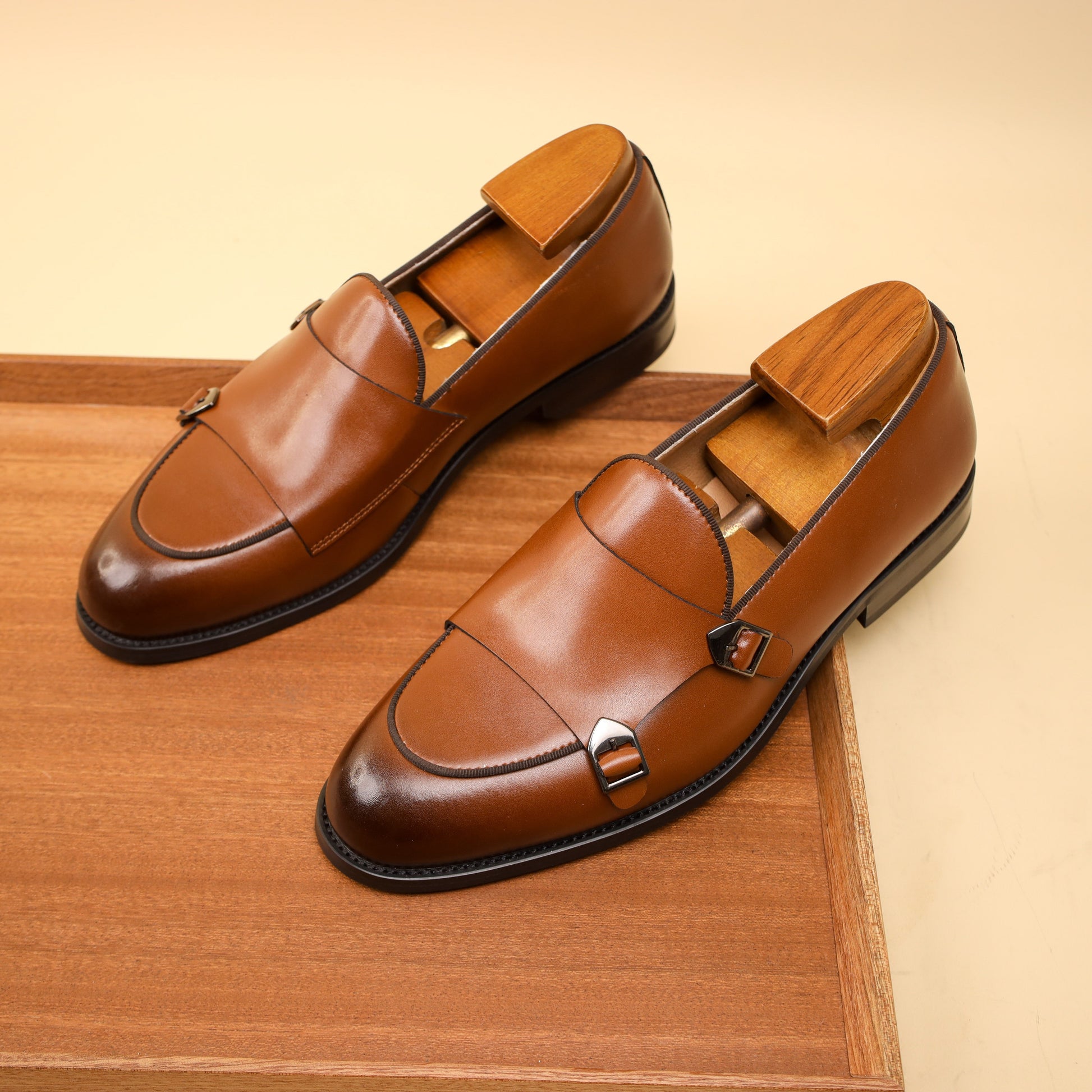 Herren Leder Monk Strap-Schuhe – Elegante und Stilvolle Formelle Schuhe