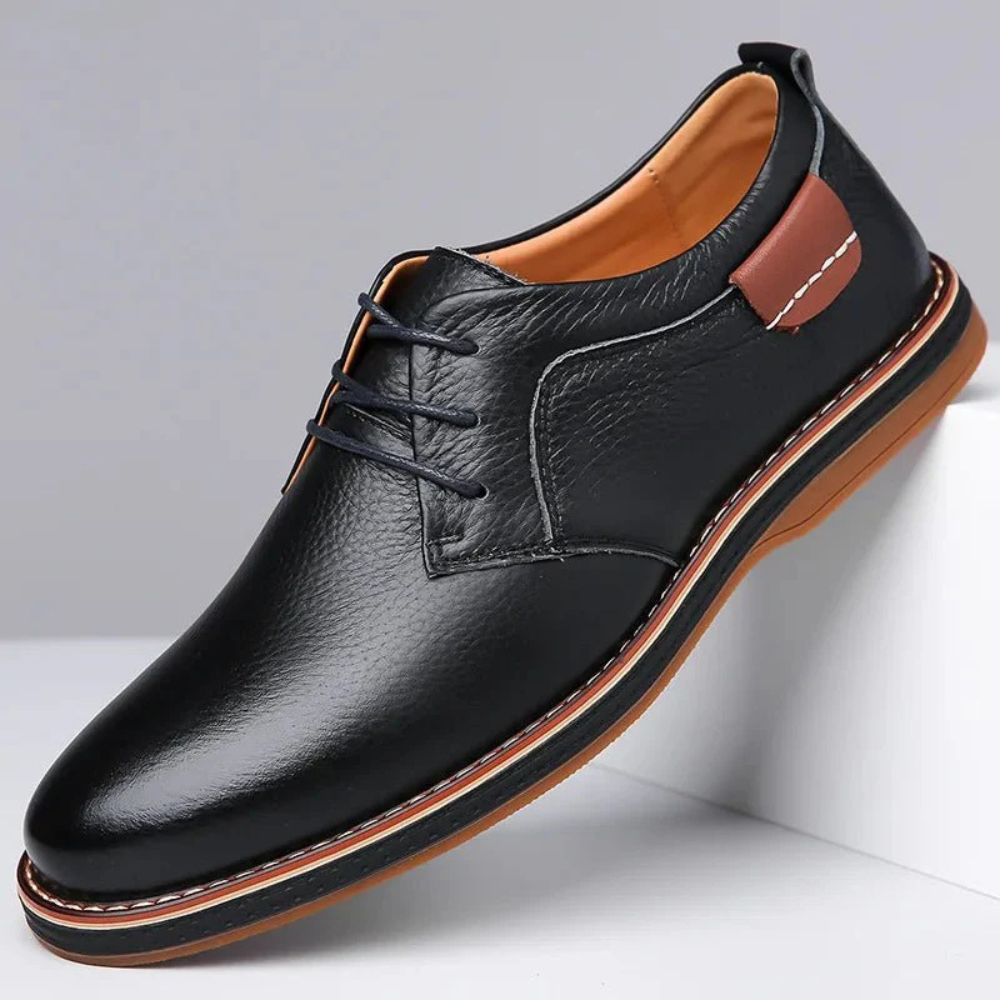 Herren Braune Leder Derby-Schuhe – Bequeme und Stilvolle Formelle Schuhe