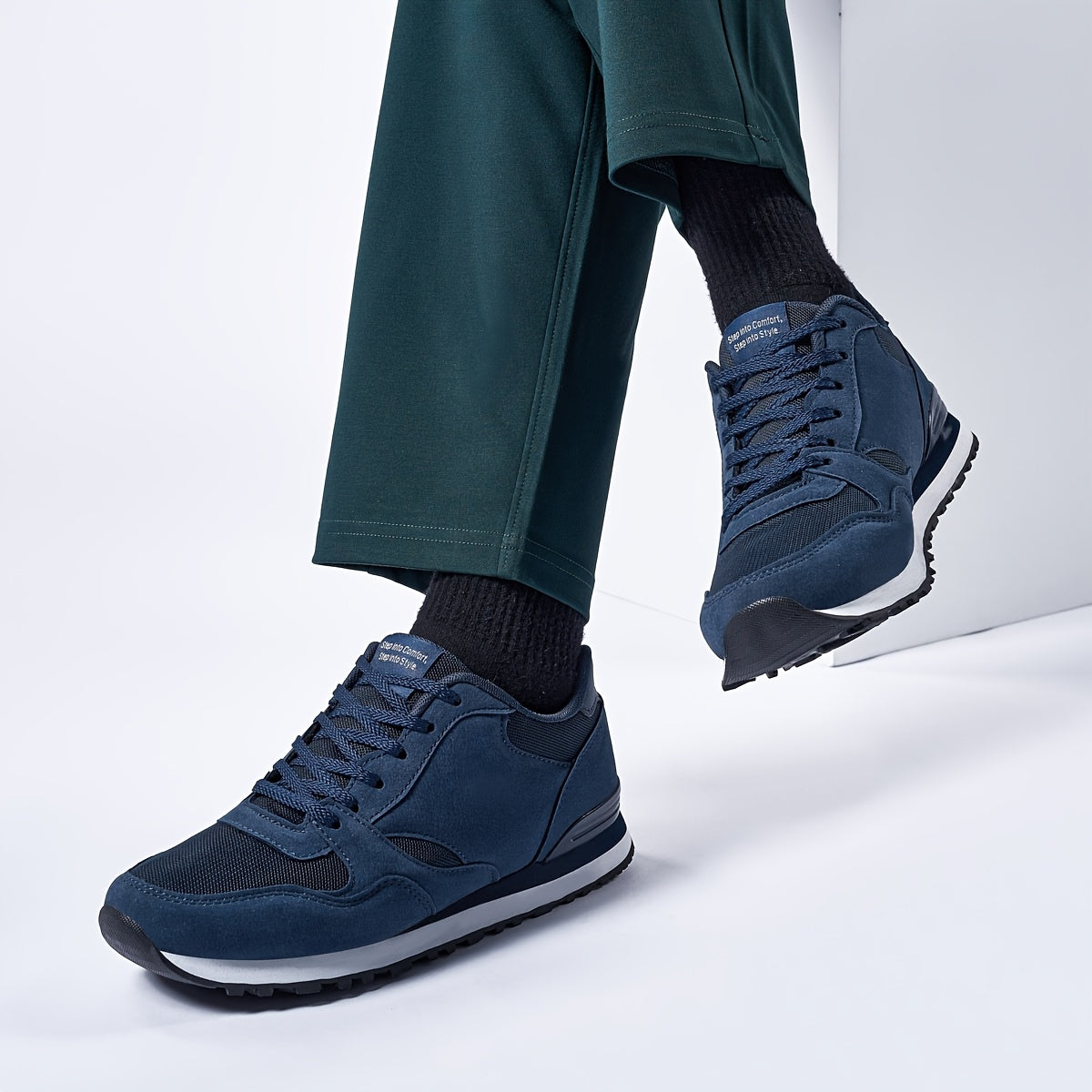 Herren Retro Lauf-Sneaker – Schnürschuhe