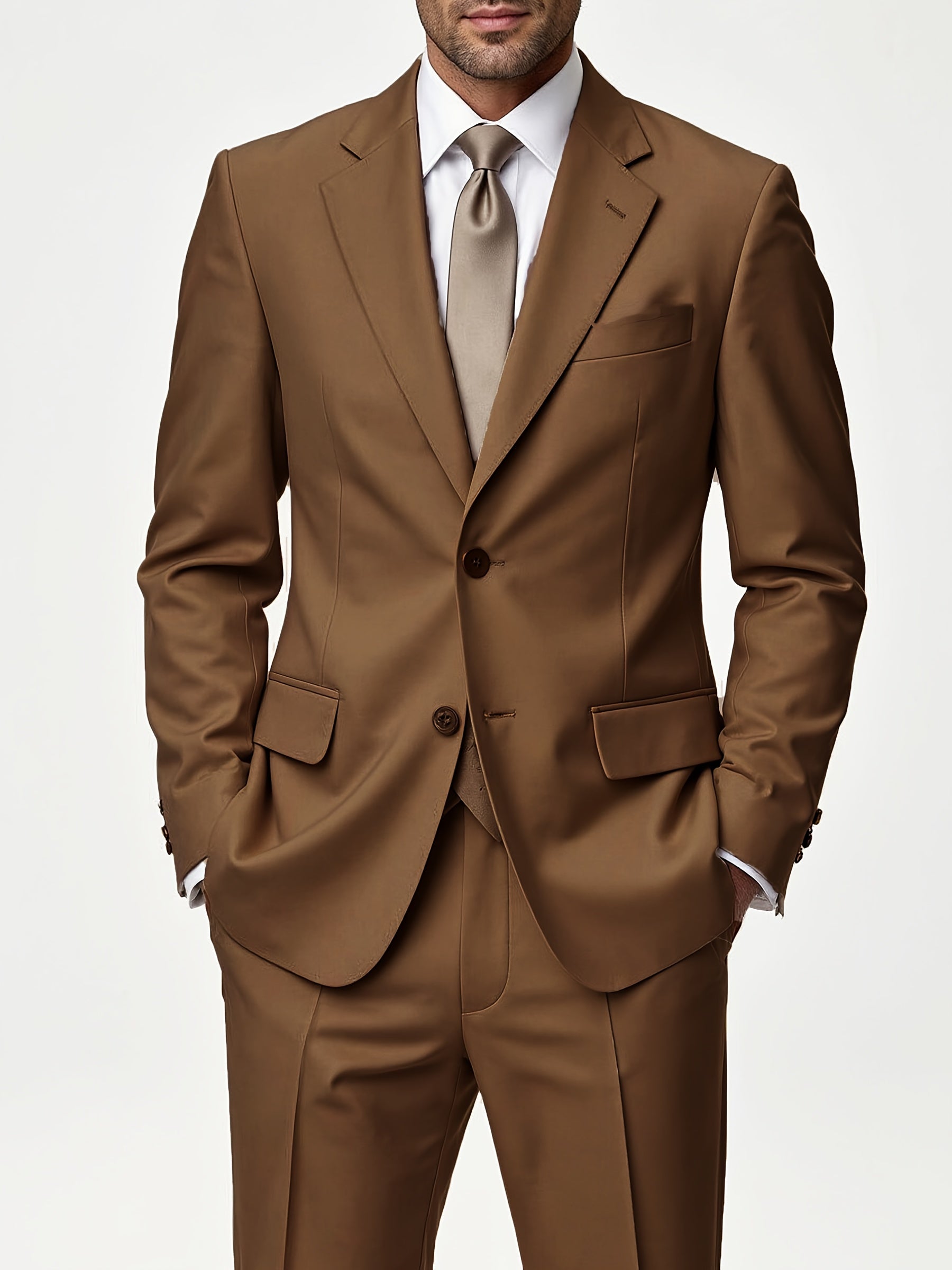 Herren Zweiteiliger Anzug – Taillierter Slim Fit