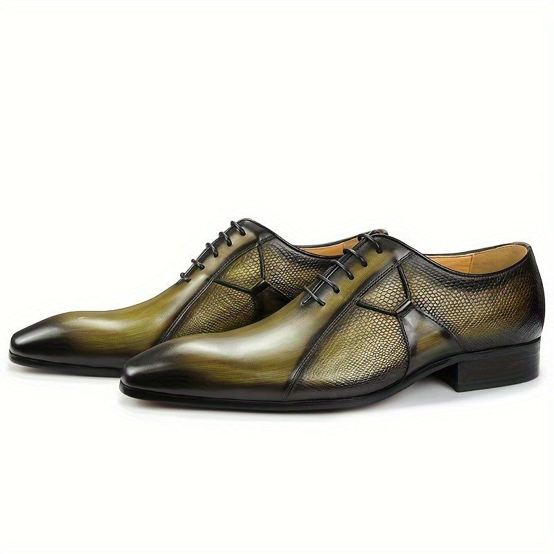 Herren Stilvolle Leder Schnürschuhe – Elegantes und Bequemes Formelles Schuhwerk