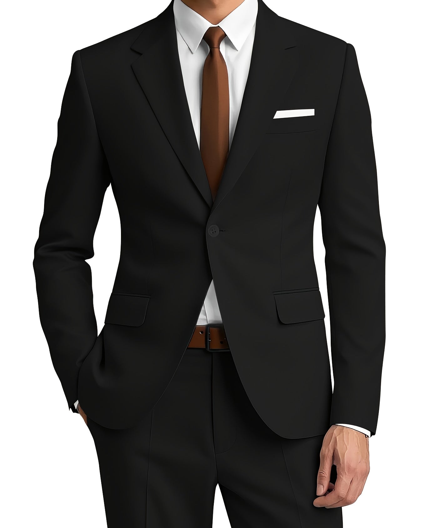 Herren Zweiteiliger Anzug – Taillierter Slim Fit