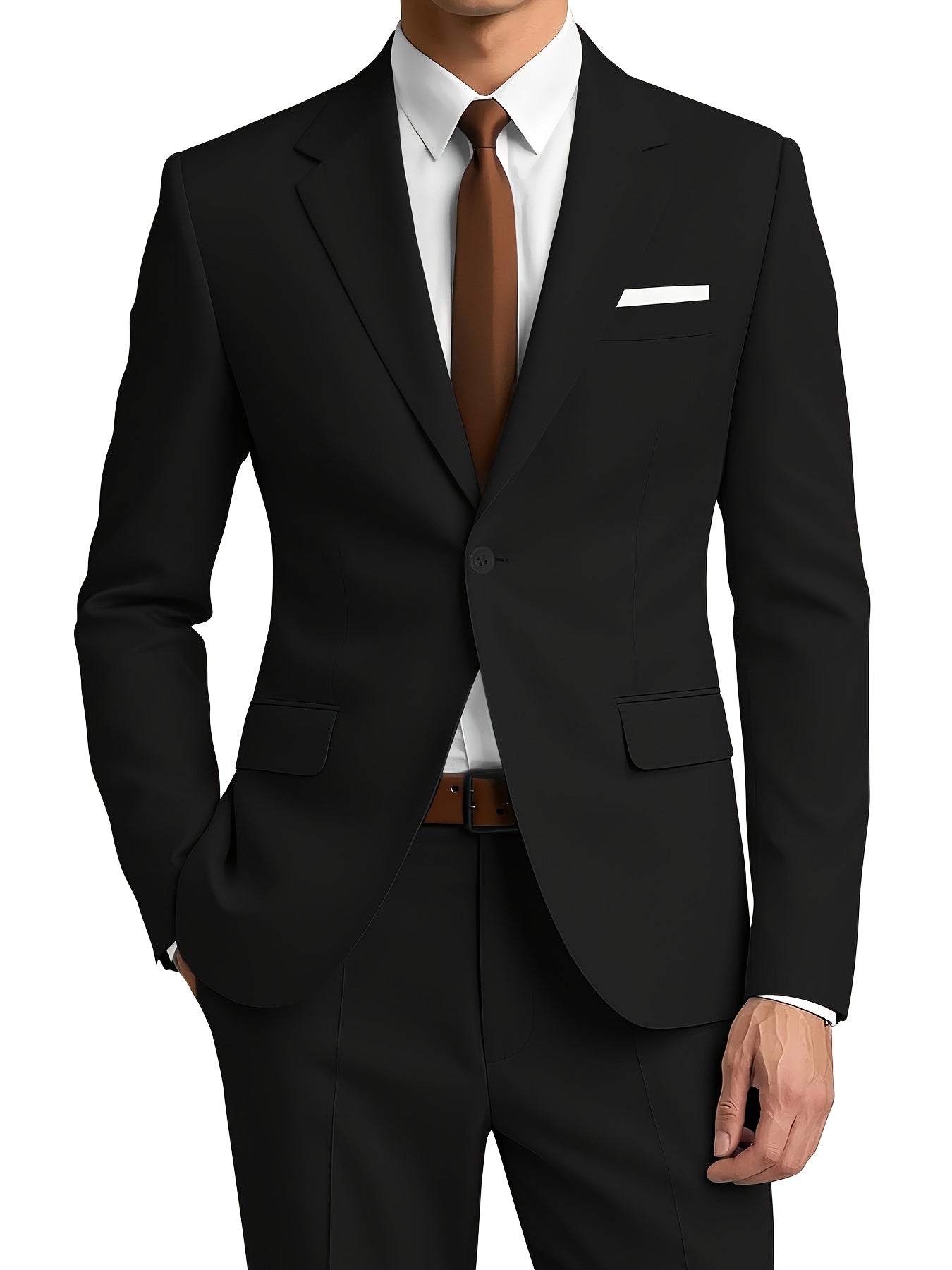 Herren Zweiteiliger Anzug – Taillierter Slim Fit