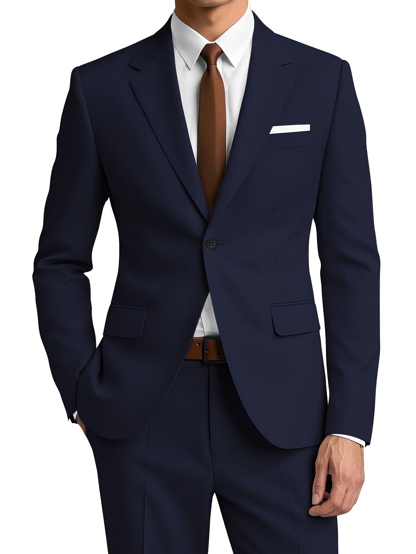 Herren Zweiteiliger Anzug – Taillierter Slim Fit