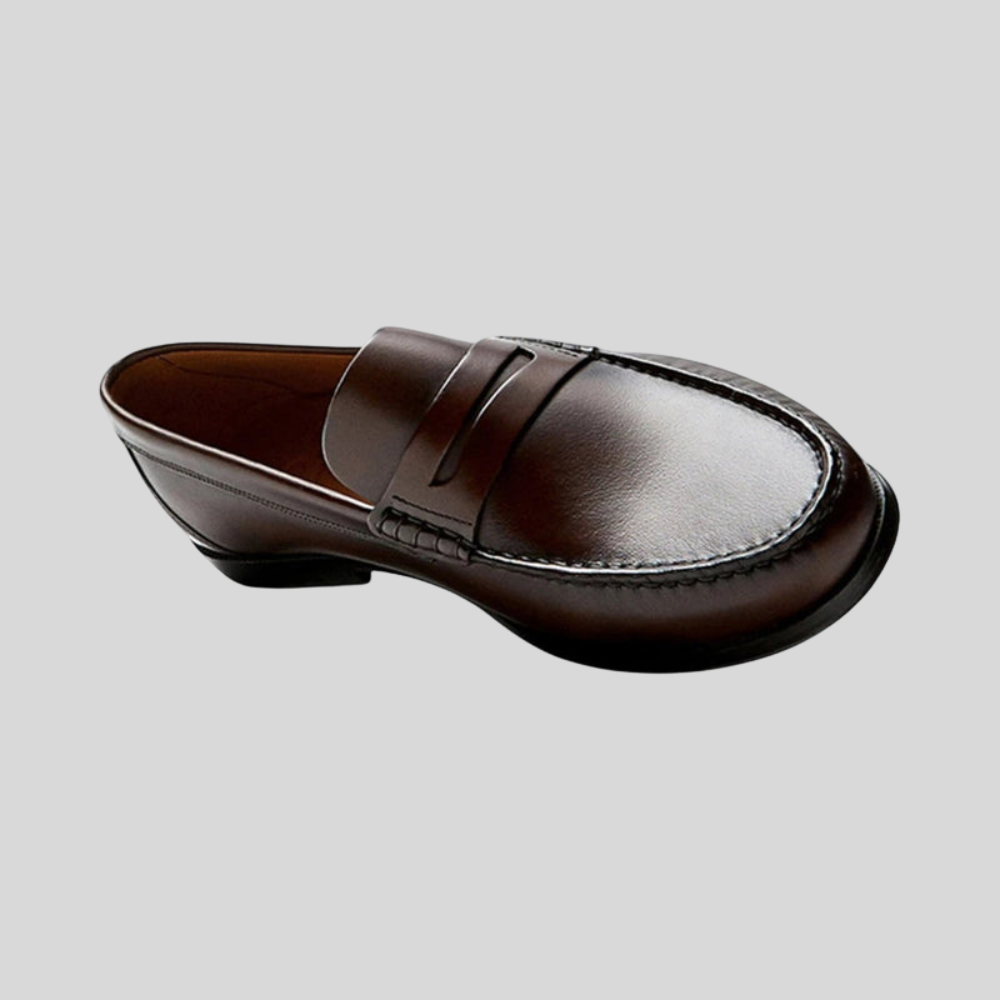 Herren Leder Slipper – Klassische Slip-On Anzugschuhe