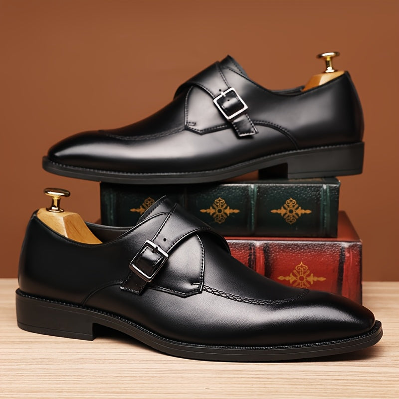 Herren Leder Monk Strap-Schuhe – Elegante Formelle Schuhe