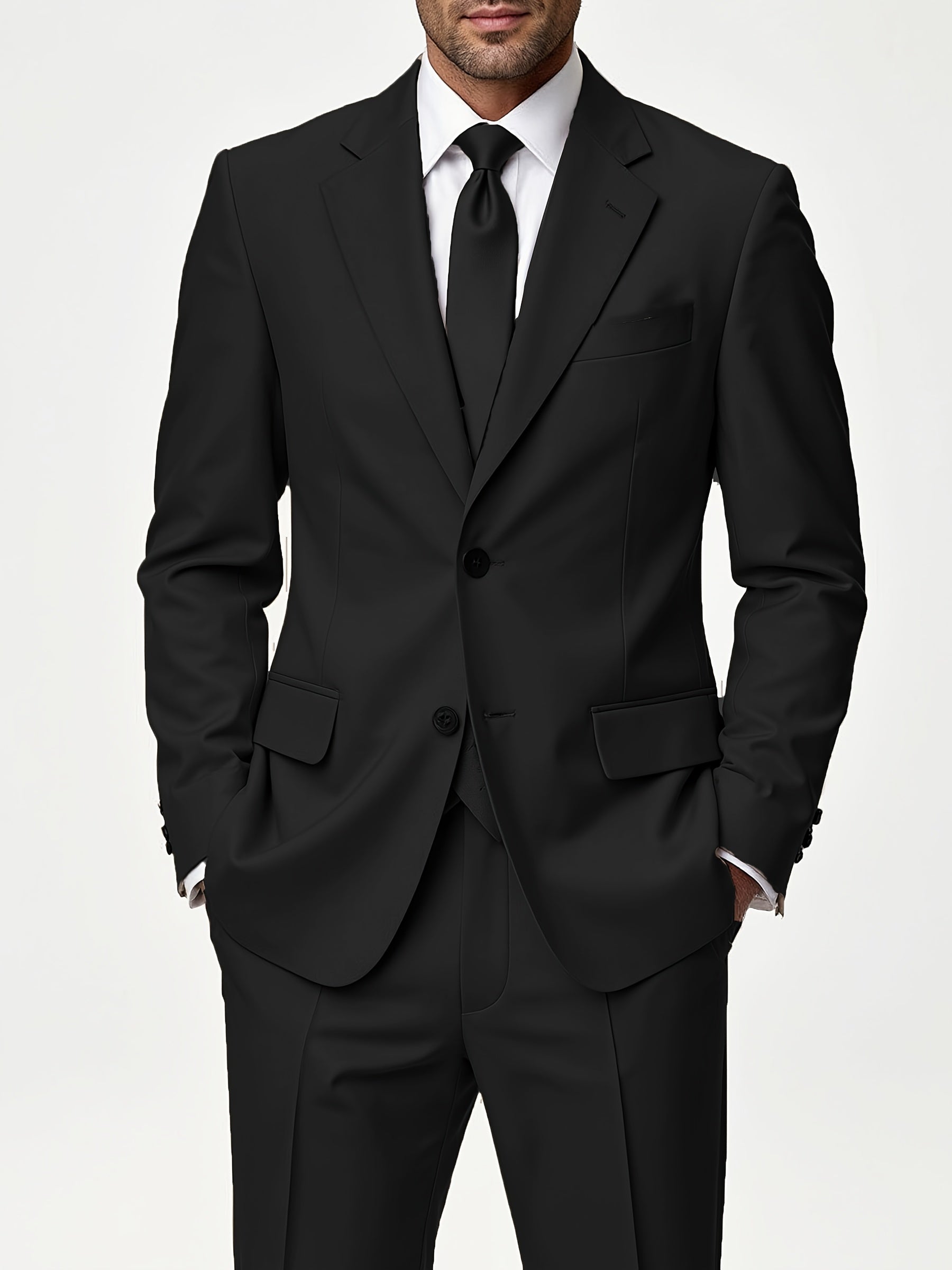 Herren Zweiteiliger Anzug – Taillierter Slim Fit