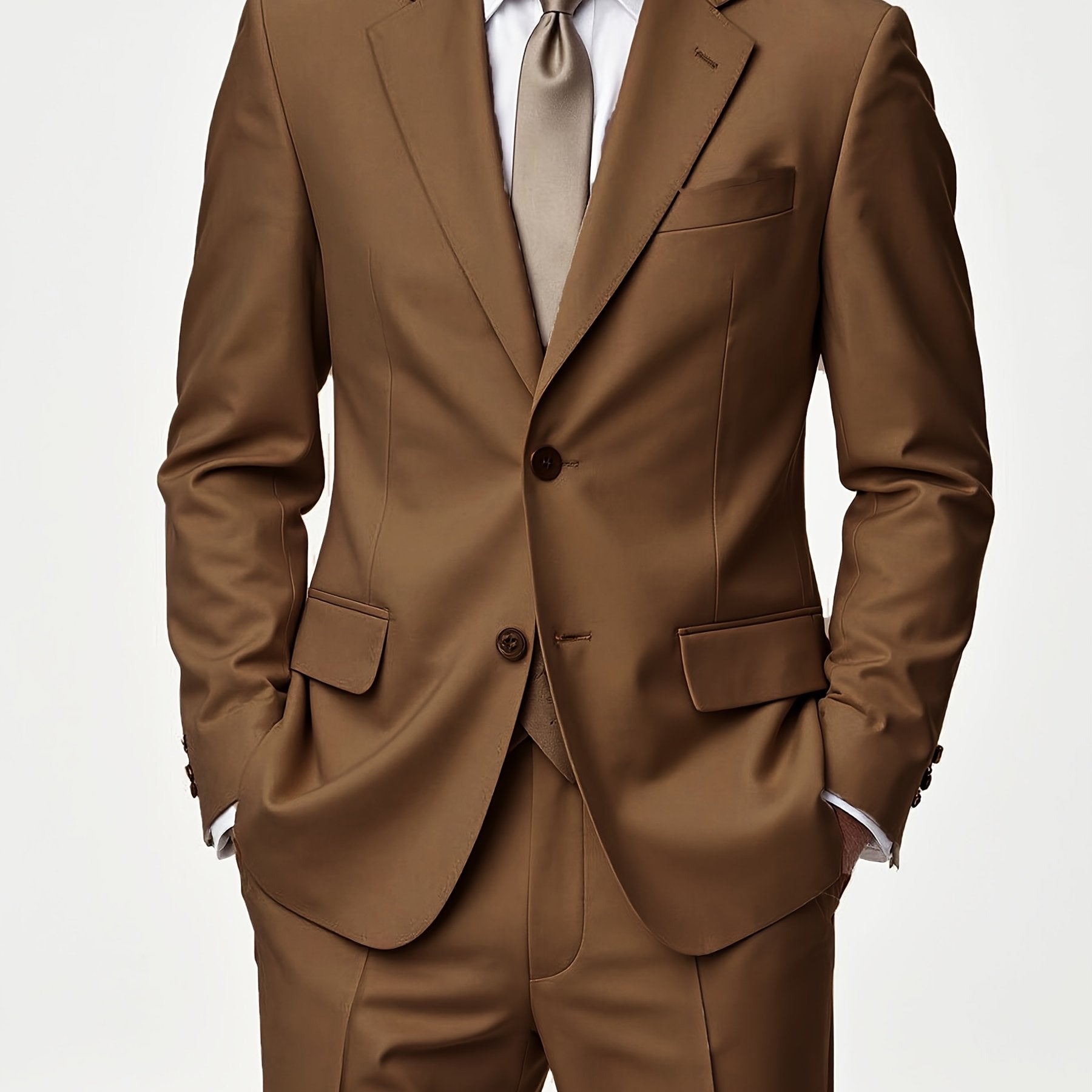 Herren Zweiteiliger Anzug – Taillierter Slim Fit