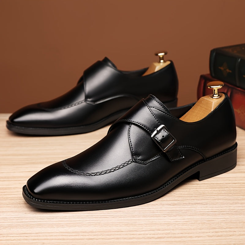 Herren Leder Monk Strap-Schuhe – Elegante Formelle Schuhe