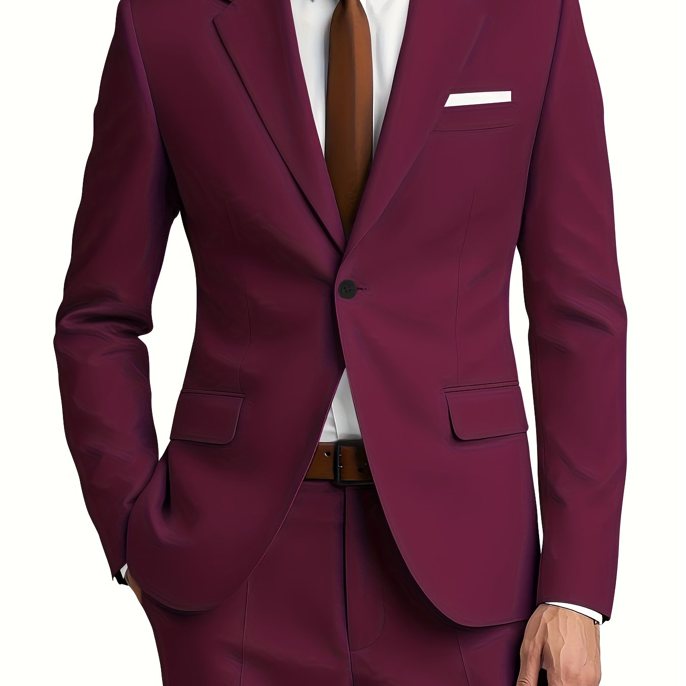 Herren Zweiteiliger Anzug – Taillierter Slim Fit