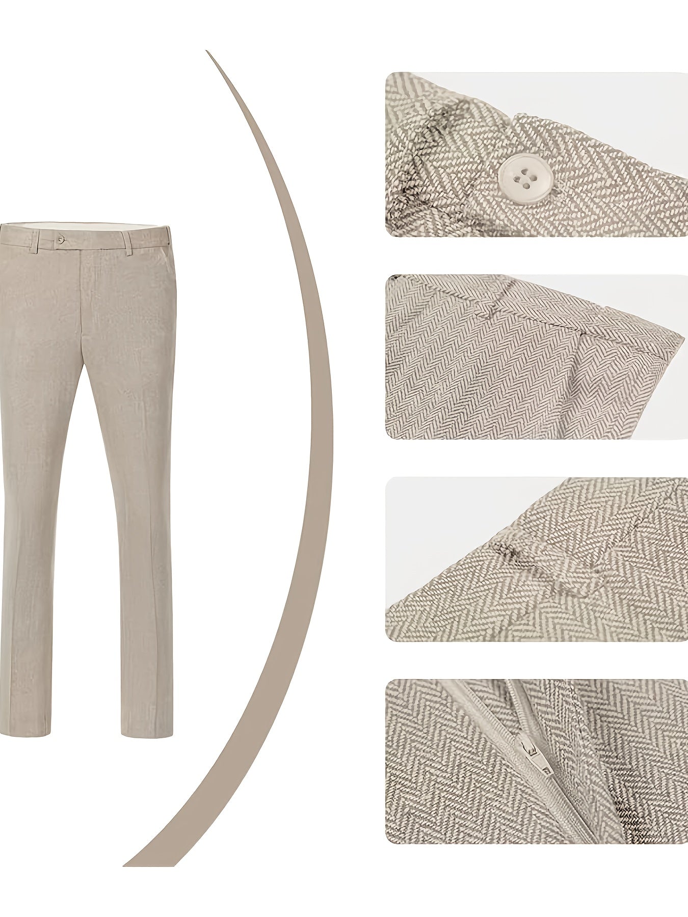 Herren Herringbone Anzug – Elegantes Drei-Teile-Set