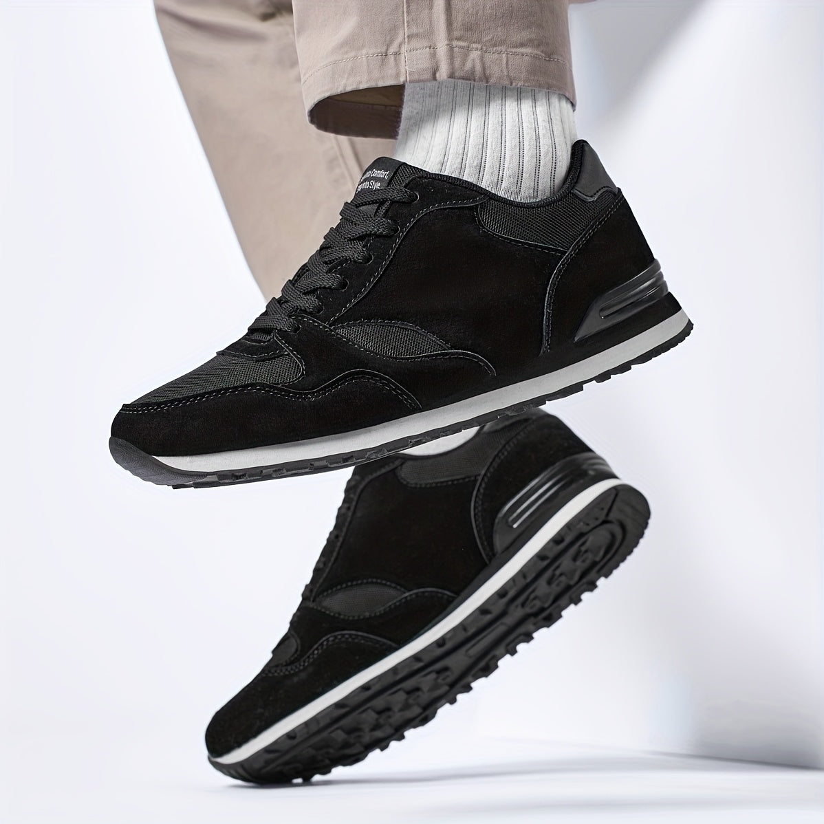 Herren Retro Lauf-Sneaker – Schnürschuhe