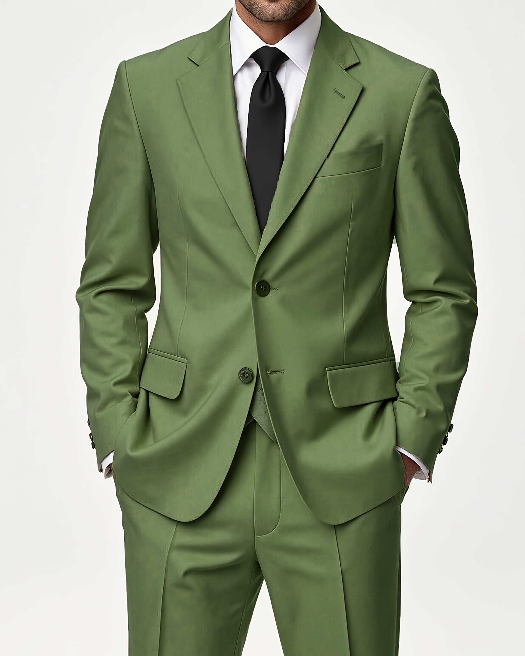 Herren Zweiteiliger Anzug – Taillierter Slim Fit