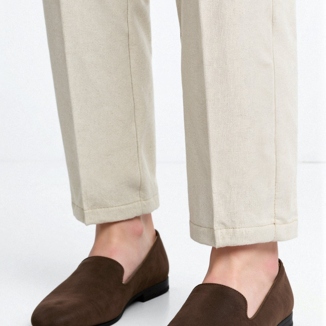 Herren Braune Wildleder Slipper – Klassische Slip-On Schuhe