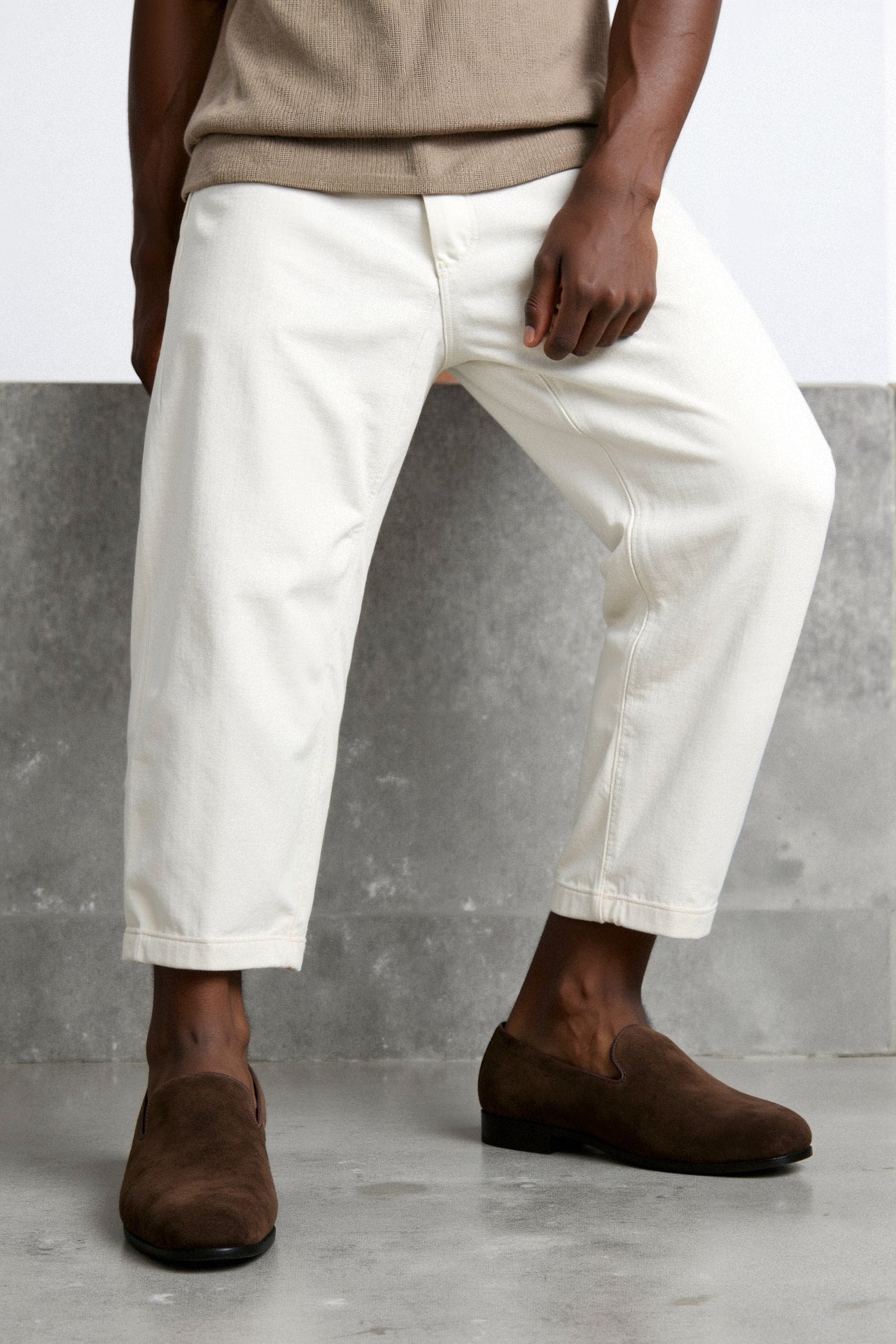 Herren Braune Wildleder Slipper – Klassische Slip-On Schuhe