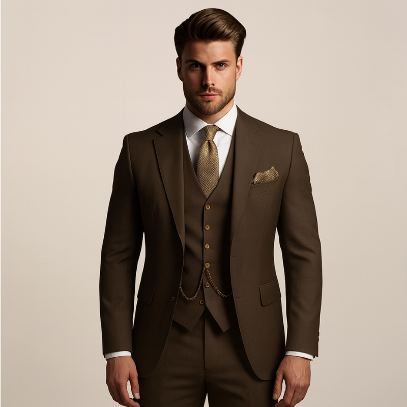 Herren Dreiteiliger Anzug – Stilvolle Festbekleidung