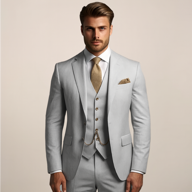 Herren Dreiteiliger Anzug – Stilvolle Festbekleidung