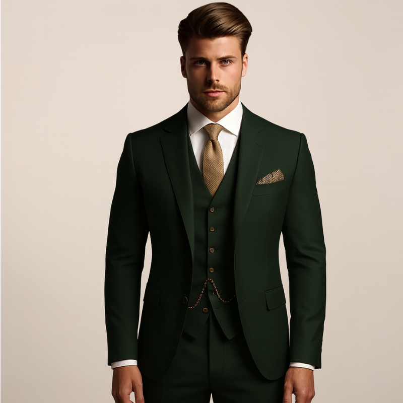 Herren Dreiteiliger Anzug – Stilvolle Festbekleidung