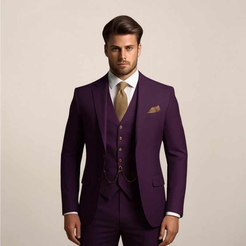 Herren Dreiteiliger Anzug – Stilvolle Festbekleidung