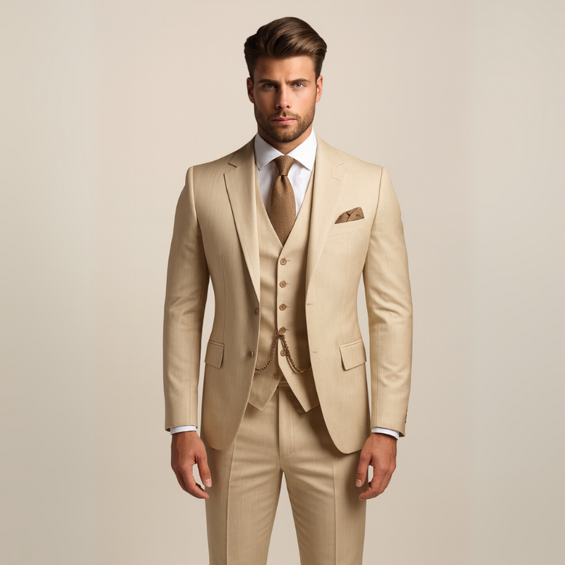 Herren Dreiteiliger Anzug – Stilvolle Festbekleidung