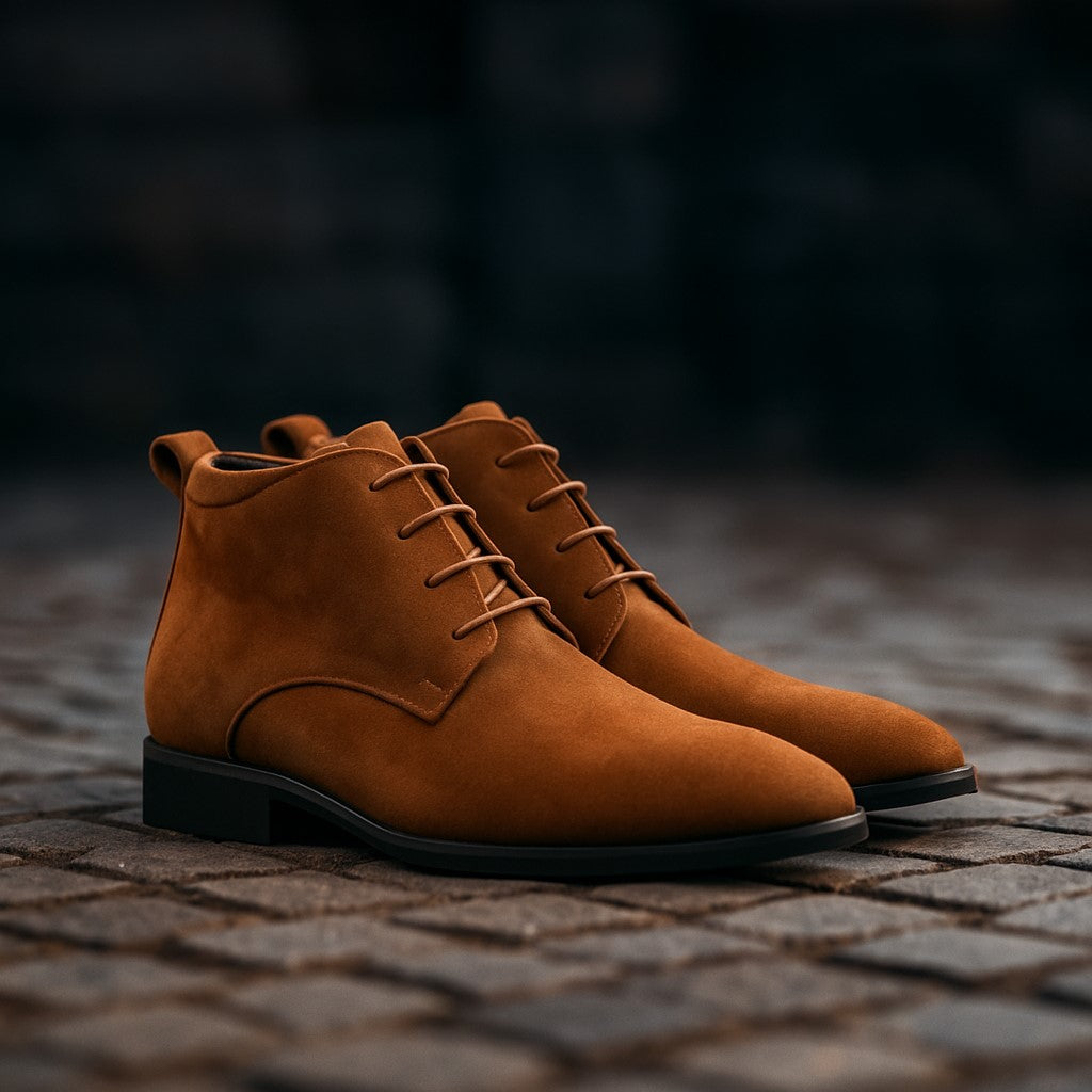 Herren Wildleder-Chukka-Stiefel – Stilvolle und Bequeme Schnürschuhe