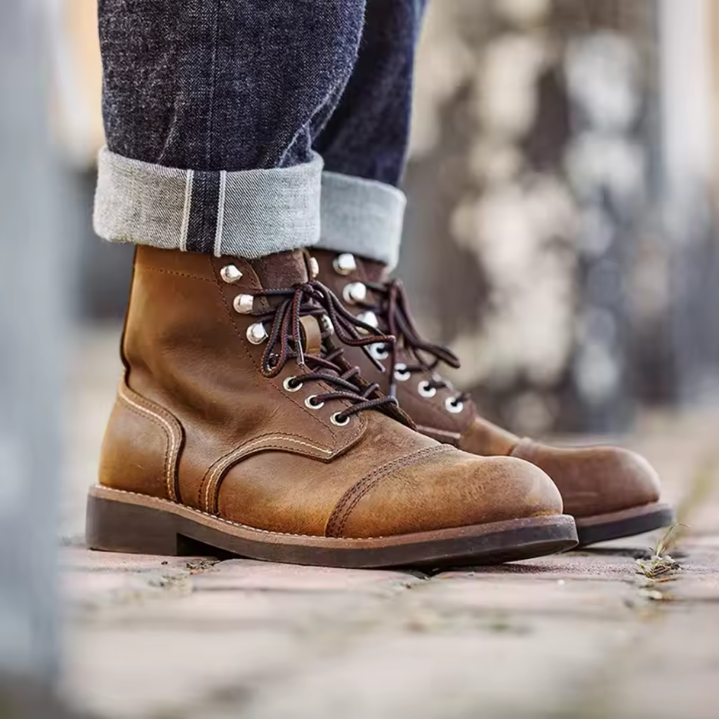 Herren Leder Boots – Robuste und Bequeme Schuhe