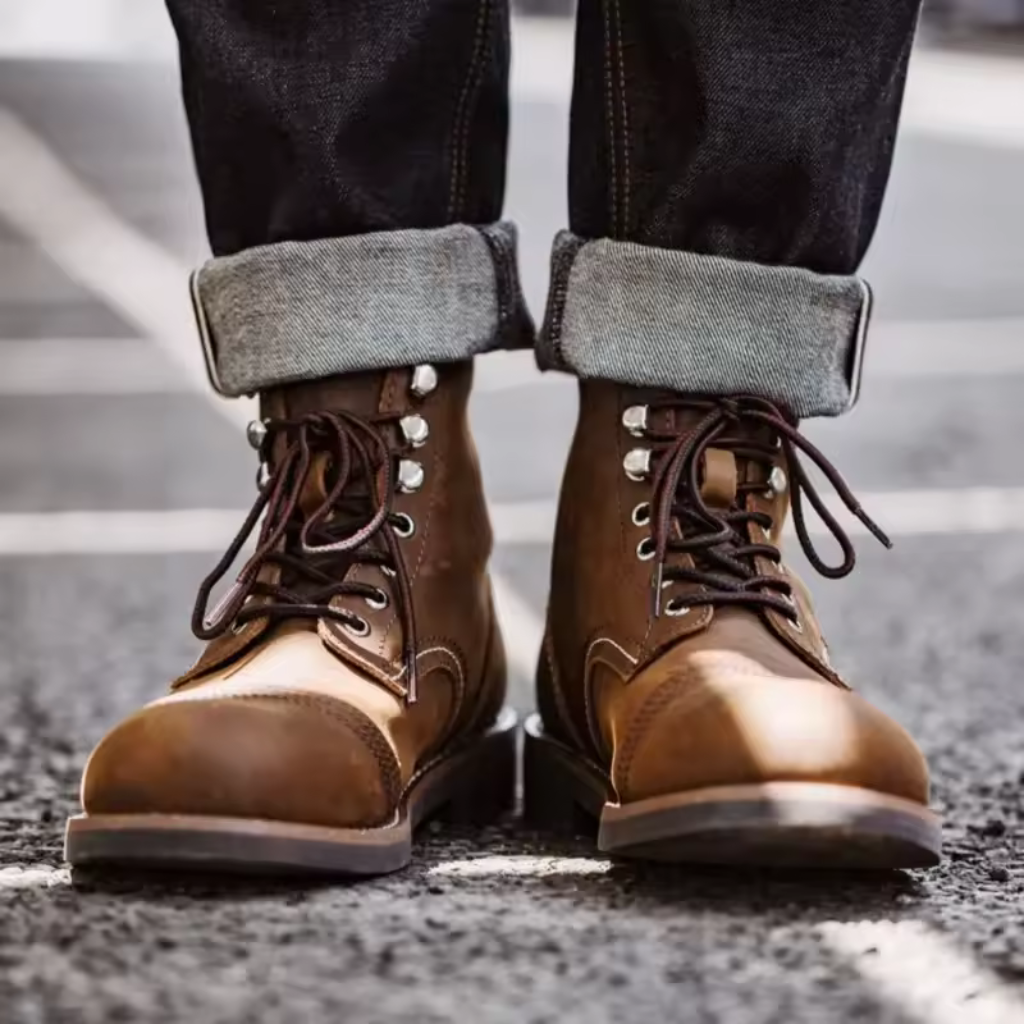 Herren Leder Boots – Robuste und Bequeme Schuhe
