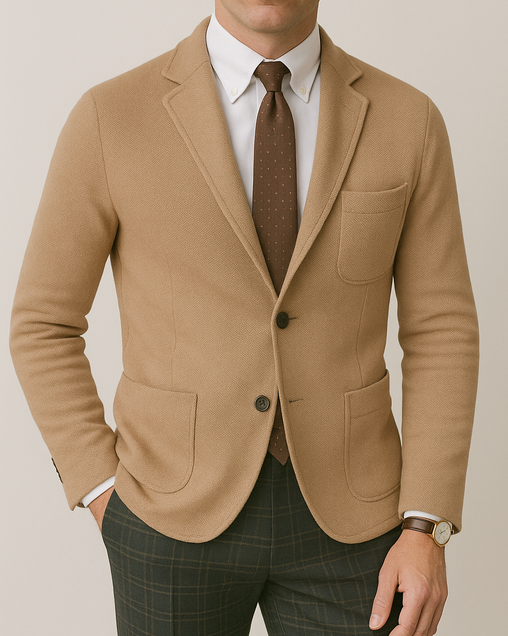 Herren Tailliertes Sakko – Leichtes Smartes Jackett