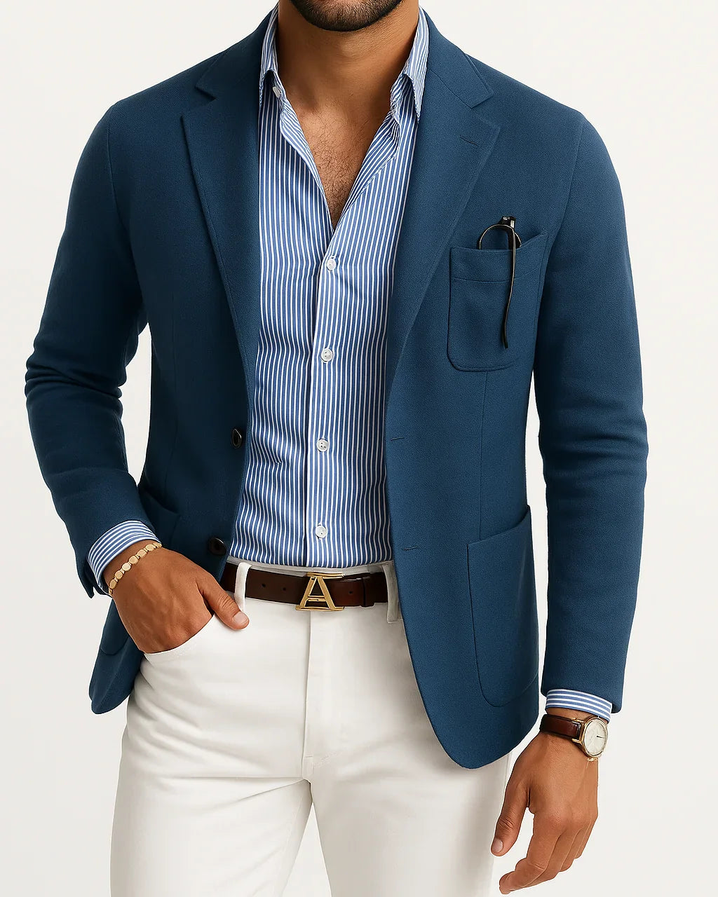 Herren Tailliertes Sakko – Leichtes Smartes Jackett