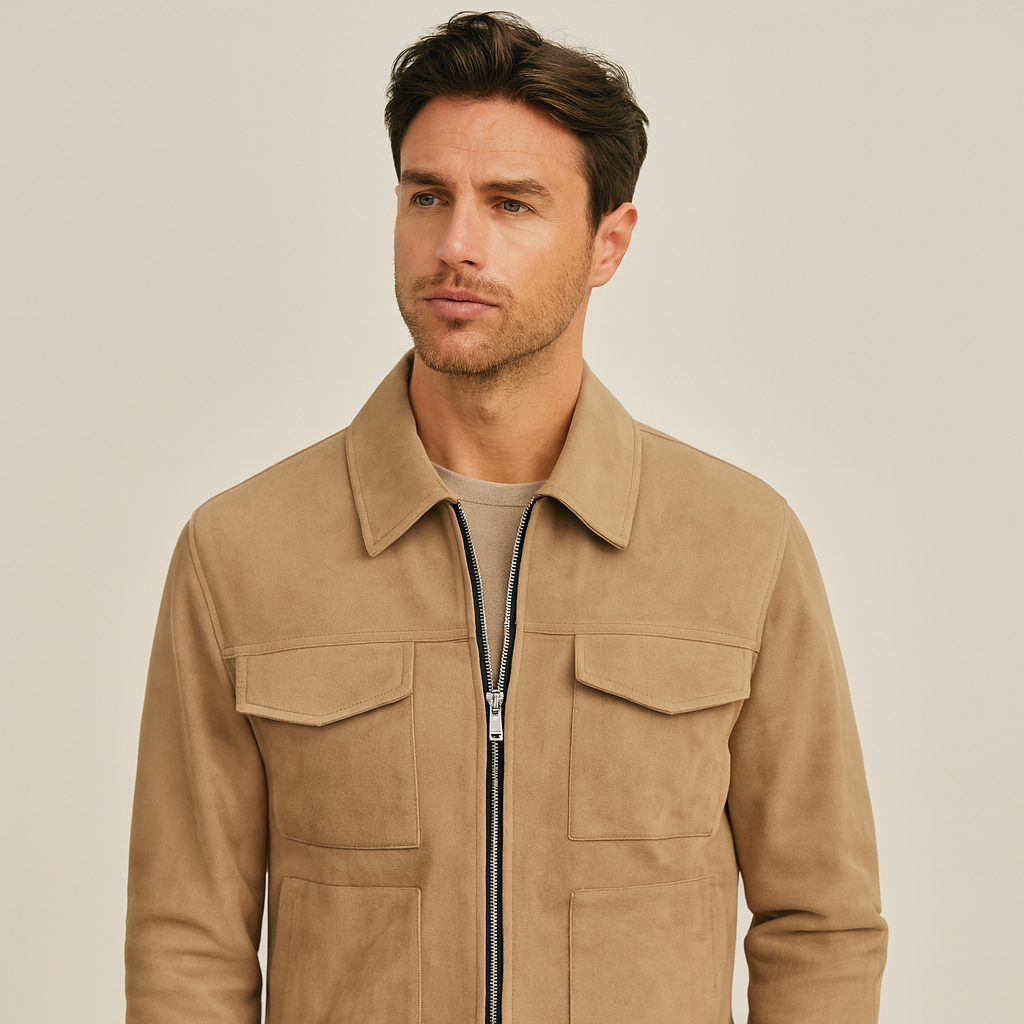 Herren Lässige Wildlederjacke – Stilvoll und Bequem für den Alltag