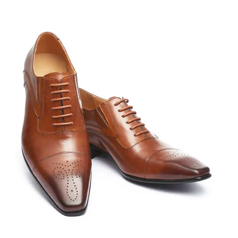 Herren Leder Dress-Schuhe – Elegante Schnürformelle Schuhe