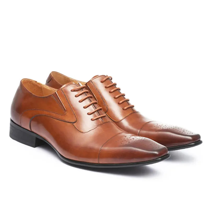 Herren Leder Dress-Schuhe – Elegante Schnürformelle Schuhe