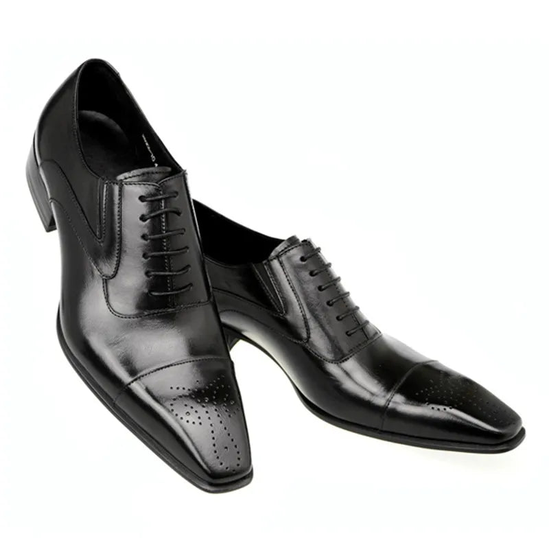 Herren Leder Dress-Schuhe – Elegante Schnürformelle Schuhe