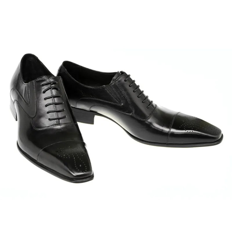 Herren Leder Dress-Schuhe – Elegante Schnürformelle Schuhe