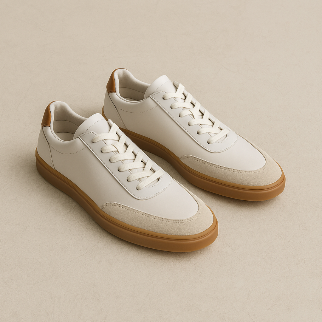 Elegante Herren Leder Sneakers – Bequeme Alltagsschuhe