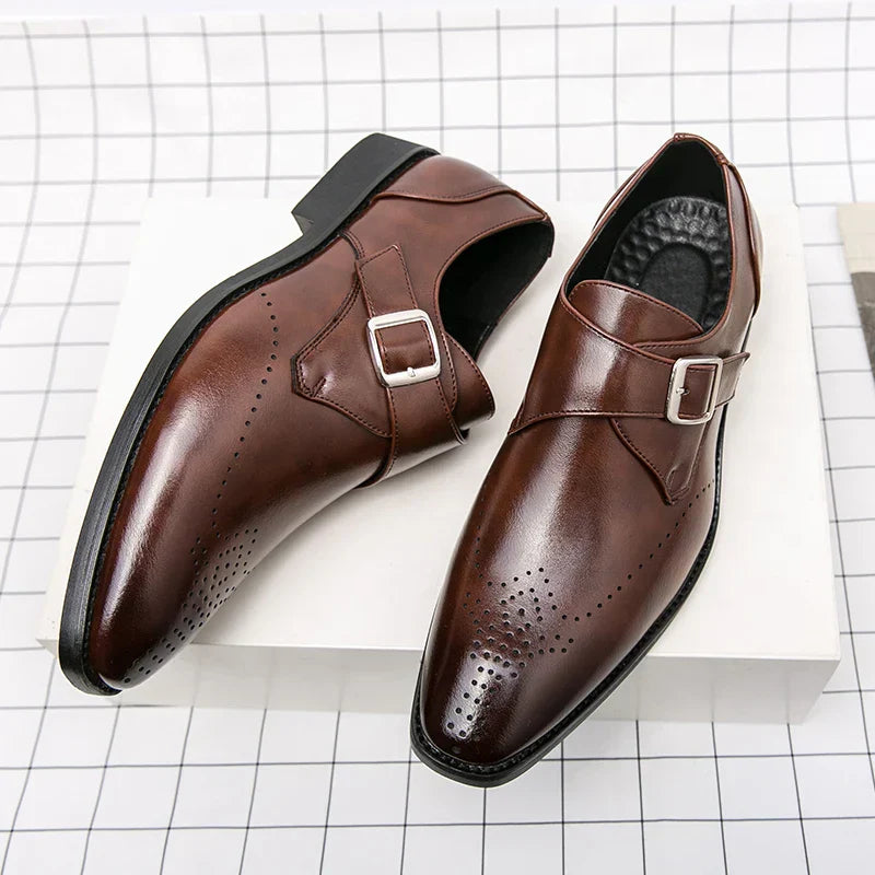 Herren Formelle Monk Strap Schuhe – Leder Dress-Schuhe