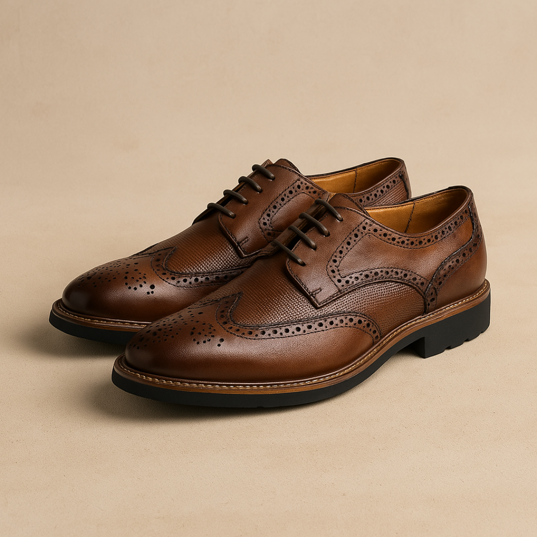 Verandona | Herren Brogue Schuhe mit runder Spitze