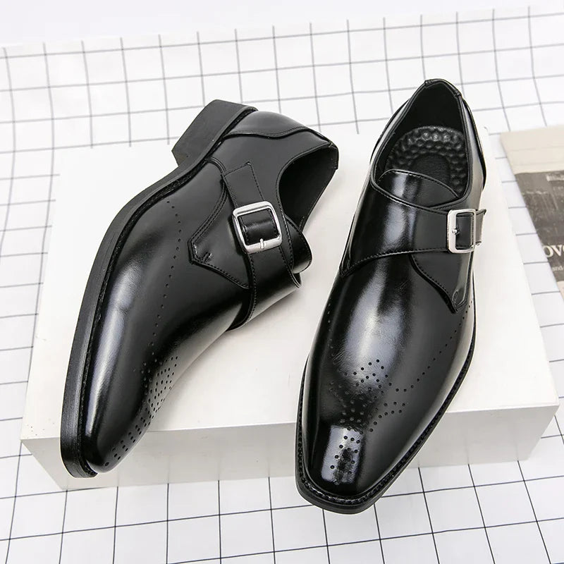 Herren Formelle Monk Strap Schuhe – Leder Dress-Schuhe