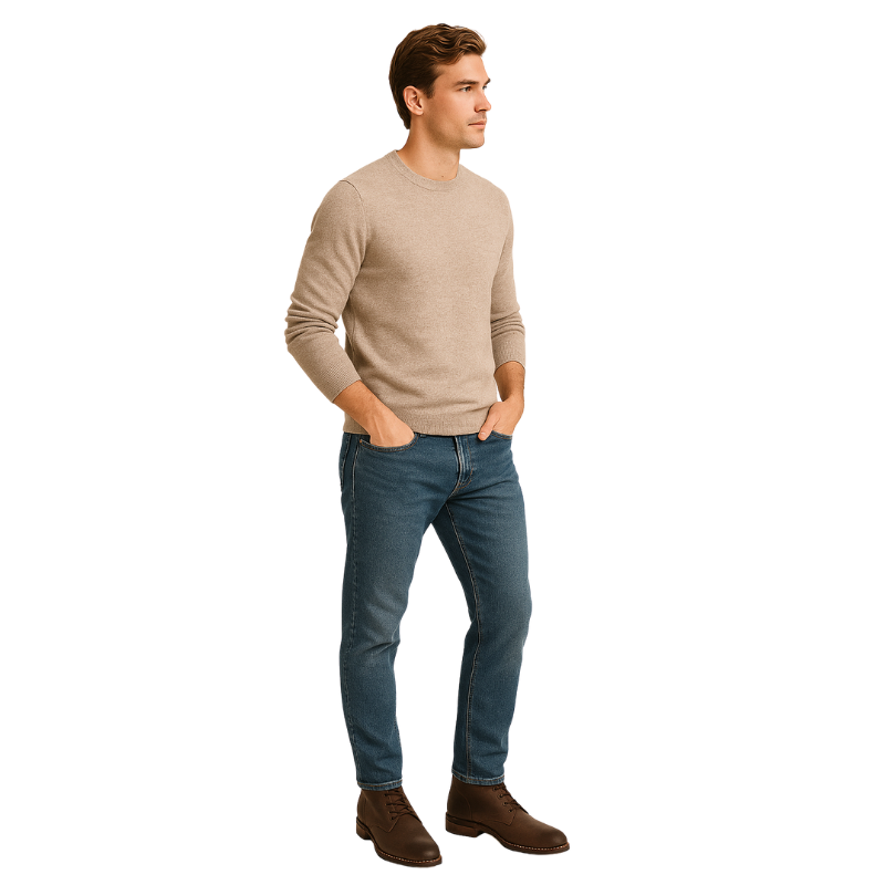 Herren Braune Leder Schnürboots – Klassische und Robuste Schuhe