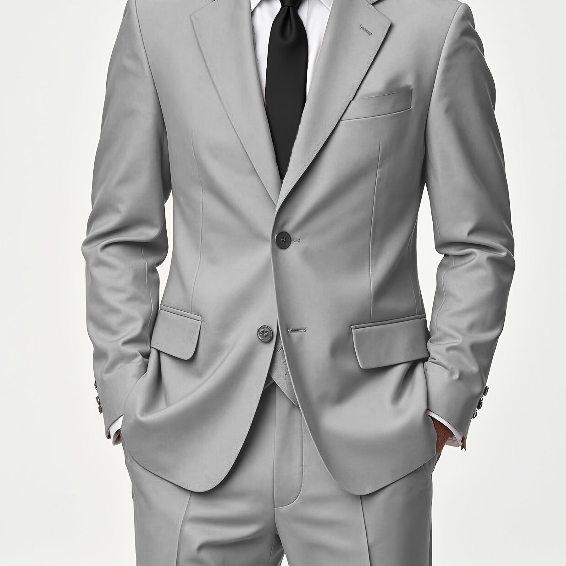 Herren Zweiteiliger Anzug – Taillierter Slim Fit