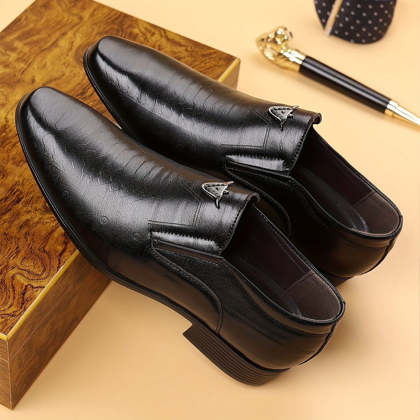 Herren Leder Slipper – Gebürstete Braune Slip-On Schuhe