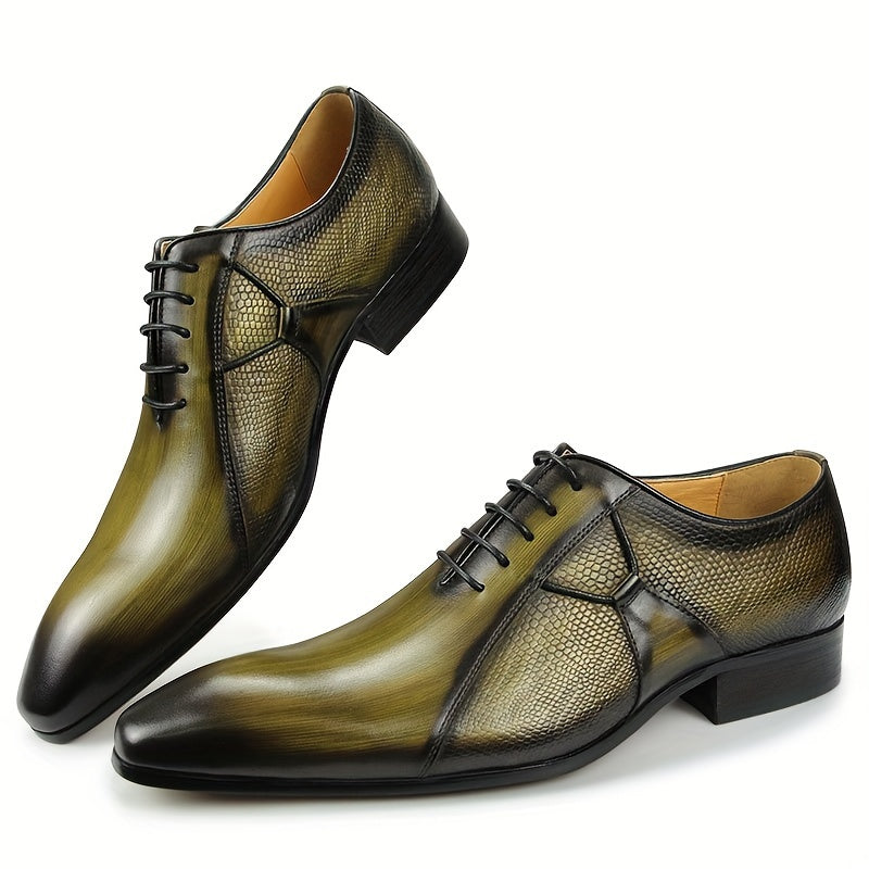 Herren Stilvolle Leder Schnürschuhe – Elegantes und Bequemes Formelles Schuhwerk