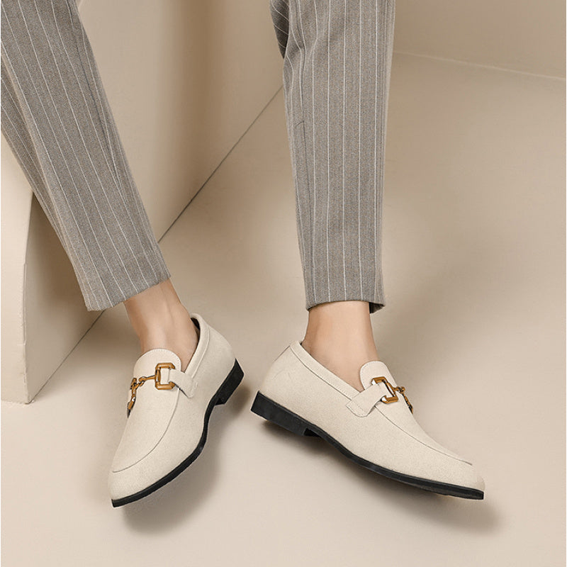 Herren Wildleder Slipper – Elegante Schwarze Slip-On Schuhe