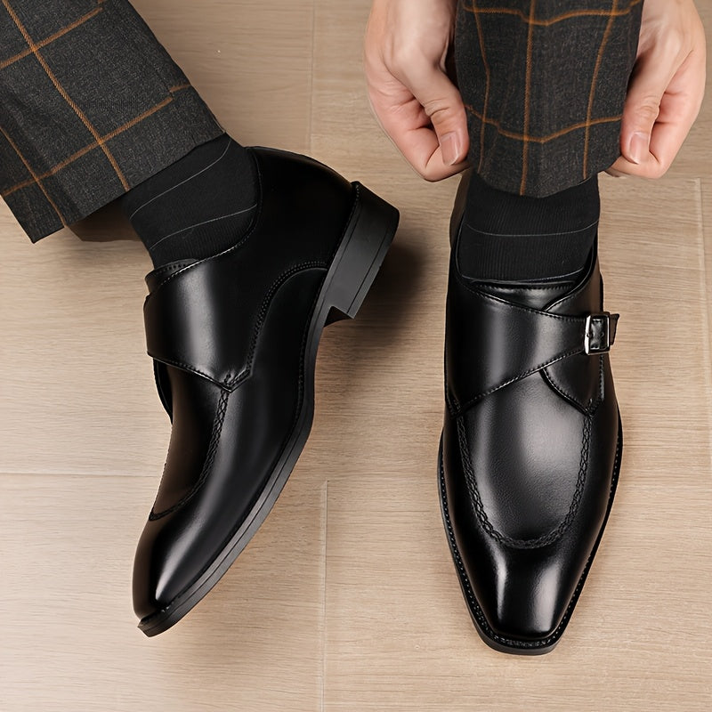 Herren Leder Monk Strap-Schuhe – Elegante Formelle Schuhe