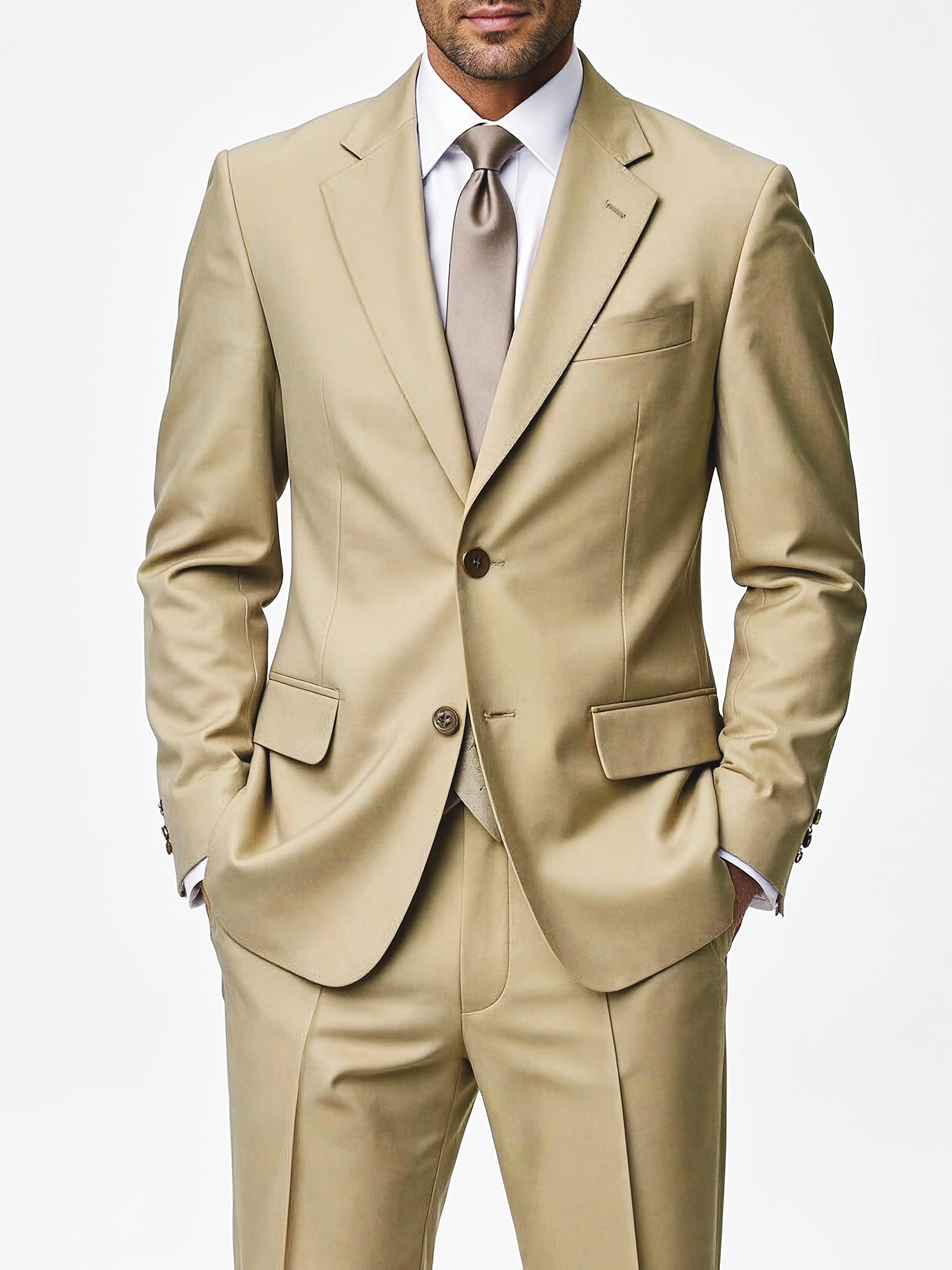 Herren Zweiteiliger Anzug – Taillierter Slim Fit