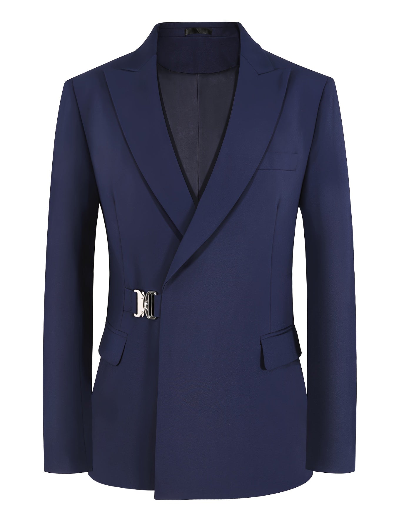 Herren schwarzer taillierter Anzug – Elegantes und modernes Design mit Gürtel